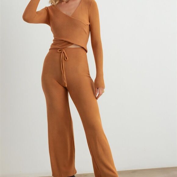 (Set)La Lux Collection Rust Cloud Soft Lounge Outfit Set - Picture 10 of 12